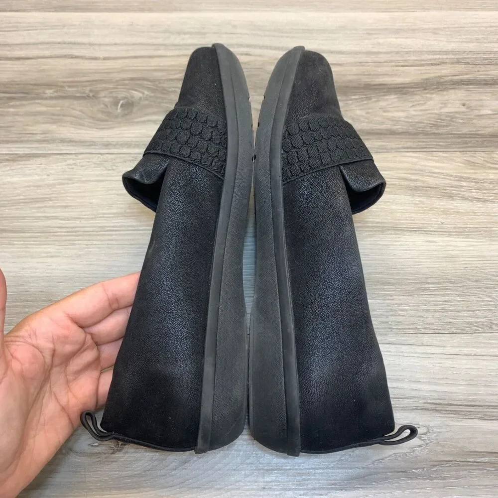 Clarks Womens Ayla Sloane Black‎ Cloudsteppers Slip On Comfort Flats Size 8.5 W
